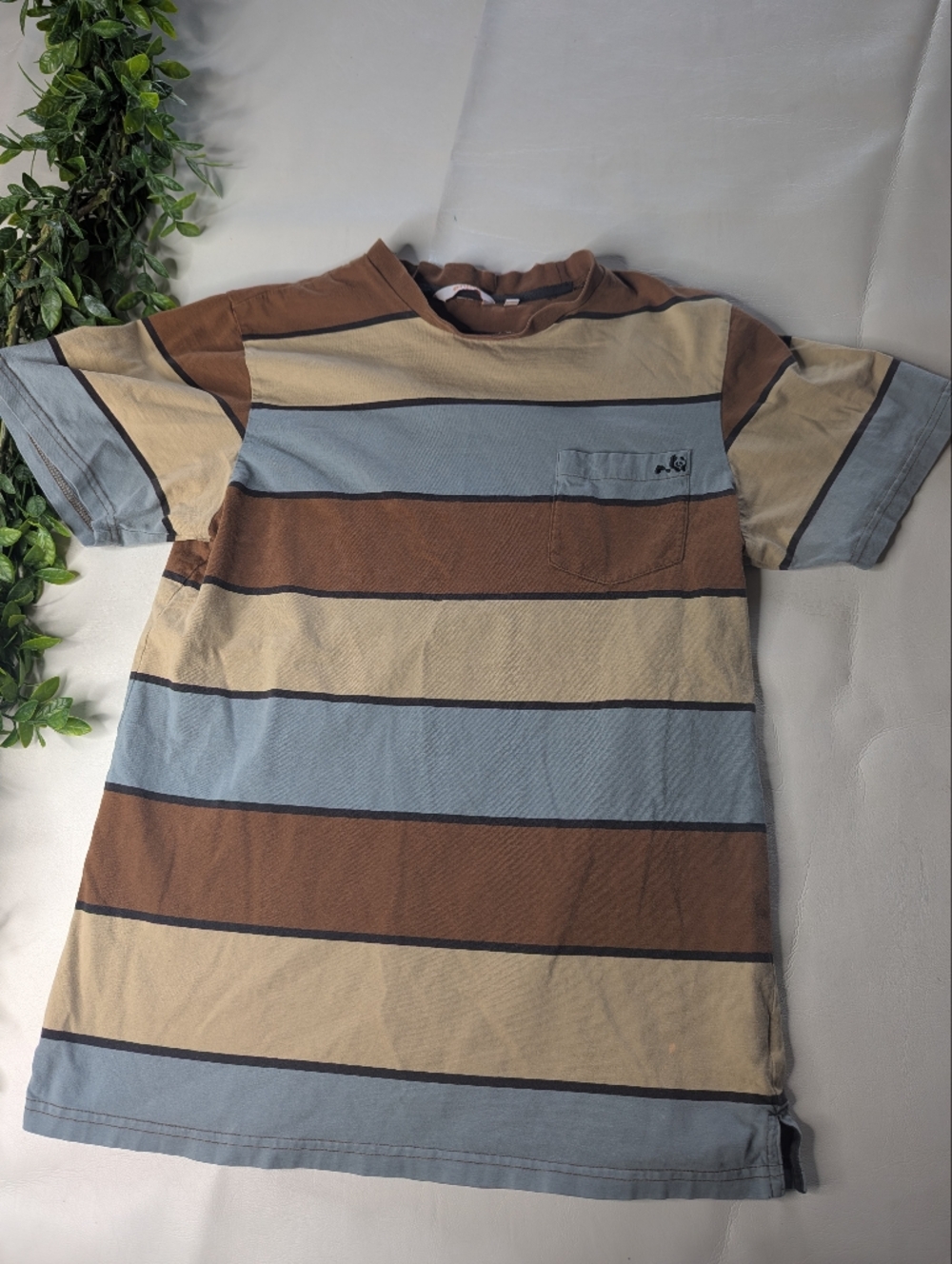 Enjoi Skateboard Streetwear Striped Tee Shirt Size Large